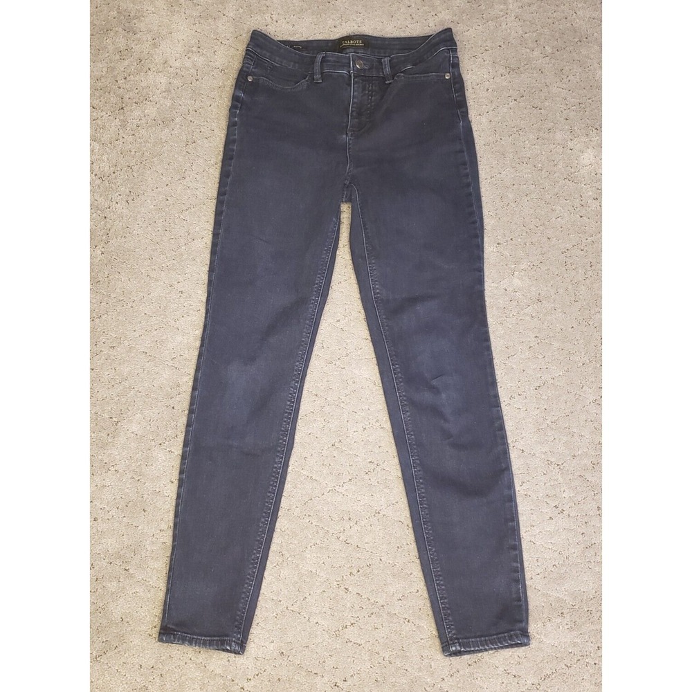 Talbots Jeans Womens 4 Blue Flawless Five Pocket Jegging Dark Wash Stretch Denim